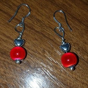 Valentine's Red Heart earrings